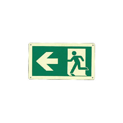 Pictogram Left Exit Sign - 24M Viewing Distance