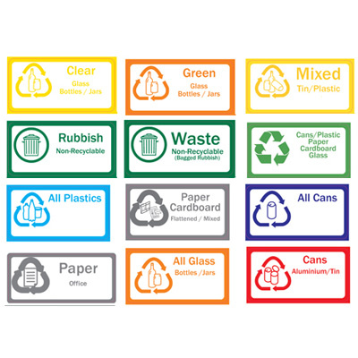 Recycle Labels - Wheelie Bin Lid